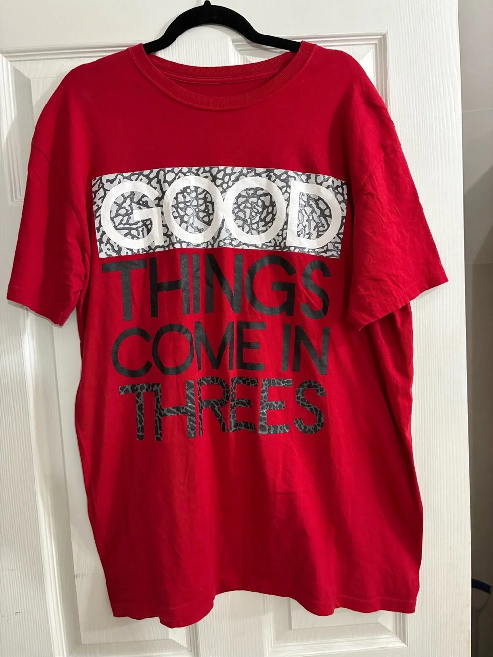Jordan Red Graphic Crewneck T‑Shirt